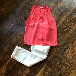 Soft Coral Blouse, Pretty under a jacket!